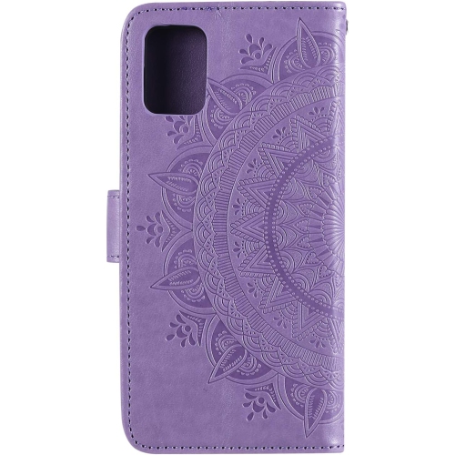 Couverture pour téléphone Mandala pour Galaxy A51 4G de Samsung, étui à rabat ultramince avec fente pour carte, fermeture magnétique, gaufrage