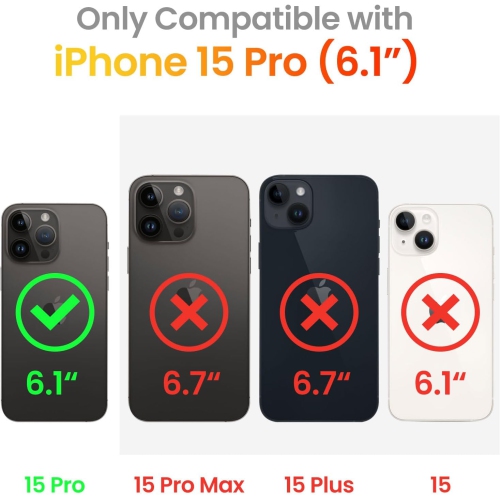 Pour iPhone 15 Pro Case 6,1&nbsp;po 2023, Blue Butterflies Clear iPhone 15 Pro cases pour femmes en TPU Crystal