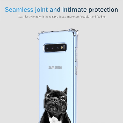 for Galaxy S10 Plus Samsung S10+ Case Clear Cute Dog Pattern Cartoon Animal Design Soft TPU Cover Shockproof