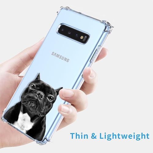 for Galaxy S10 Plus Samsung S10+ Case Clear Cute Dog Pattern Cartoon Animal Design Soft TPU Cover Shockproof