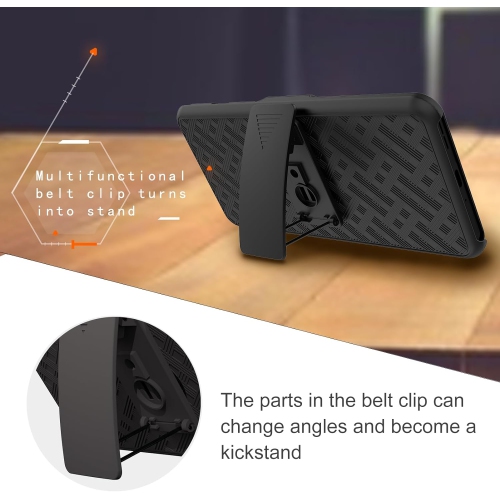 Pour étui pour Pixel 8 de Google, étui pour téléphone Pixel 8 5G avec protecteur d'écran en verre trempé, pince de ceinture pivotante,