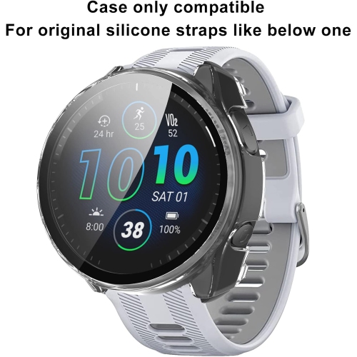 Étui pour Forerunner 965 de Garmin avec protecteur d'écran intégré, paquet de 2 étui protecteur en polycarbonate rigide