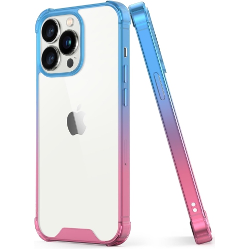 UNKNOWN  Designed for Iphone 15 Pro Max Case, Clear Case Cute Gradient Slim Phone Case Cover Reinforced Tpu Bumper Hard