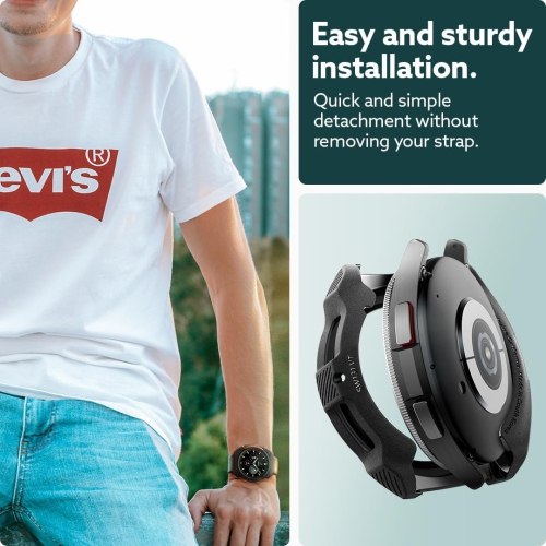 Vault Compatible with Samsung Galaxy Watch 6 Classic Case 43mm - Matte Black