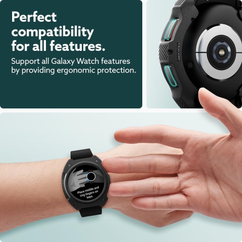 Vault Compatible with Samsung Galaxy Watch 6 Classic Case 43mm - Matte Black