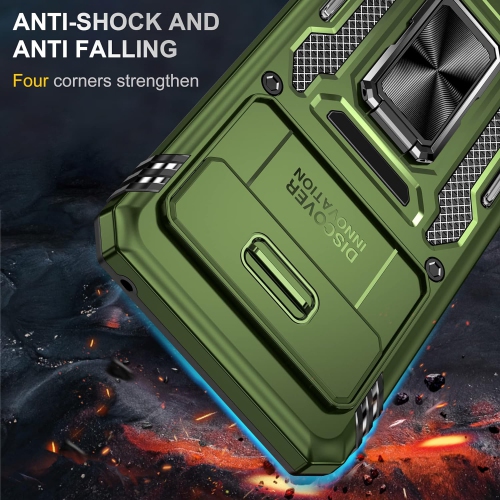 Case for Google Pixel 8 Pro,Pixel 8 Pro Case, Slide Camera Protective Case Rotate Ring Kickstand Shockproof