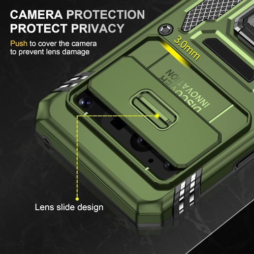 Case for Google Pixel 8 Pro,Pixel 8 Pro Case, Slide Camera Protective Case Rotate Ring Kickstand Shockproof