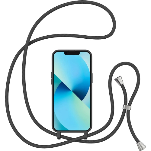 Crossbody Case for iPhone 15 Plus with Lanyard Strap Adjustable Rope, Liquid Silicone Soft Cover for iPhone 15