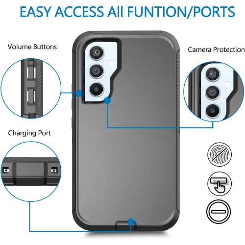 Étui Defender pour Samsung Galaxy A54 5G, [qualité militaire] 3-en-1 antichoc robuste, robuste