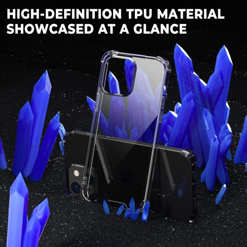 Étui pour iPhone 13 avec 4 coins antichocs, noir