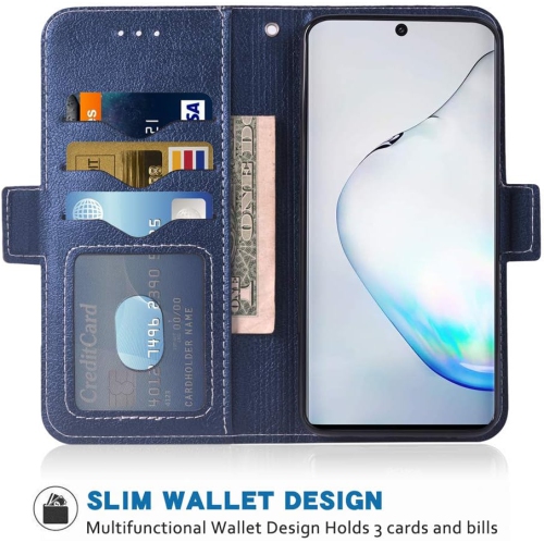 Compatible avec le Galaxy Note 10 plus de Samsung Glaxay Note10+ 5G Étui portefeuille dragonne avec dragonne et porte-rabat en cuir