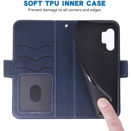 Compatible avec le Galaxy Note 10 plus de Samsung Glaxay Note10+ 5G Étui portefeuille dragonne avec dragonne et porte-rabat en cuir