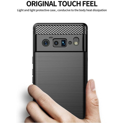 Slim Soft Carbon Fiber Shockproof Brushed TPU Case Cover for Google Pixel 6