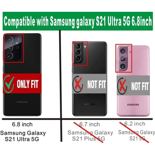 Étui pour Galaxy S21 Ultra 5G de Samsung, protecteur en caoutchouc TPUR flexible absorbant les chocs