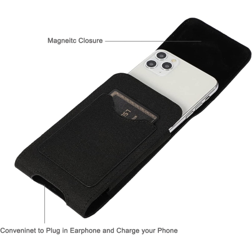 Étui de ceinture en nylon pour téléphone Galaxy S22+ S21 FE S20 FE A32 4G A52 A53 Note 20 10+ de Samsung, iPhone 14 13 12 11