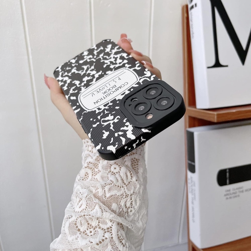 Compatible with iPhone 13 Pro Max Cute Case, Fashion Black Letter Graphics Pattern Soft TPU Protective Cover