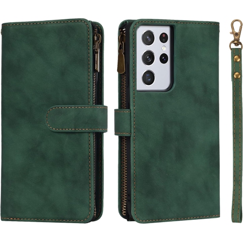 Pour étui pour Galaxy S21 Ultra 5G de Samsung, pour étui pour Galaxy s21ultra 5&nbsp;g, [6,8&nbsp;po] portefeuille amovible 2-en-1