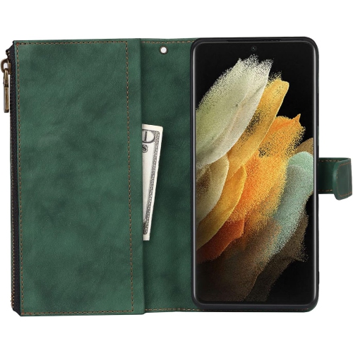 Pour étui pour Galaxy S21 Ultra 5G de Samsung, pour étui pour Galaxy s21ultra 5&nbsp;g, [6,8&nbsp;po] portefeuille amovible 2-en-1