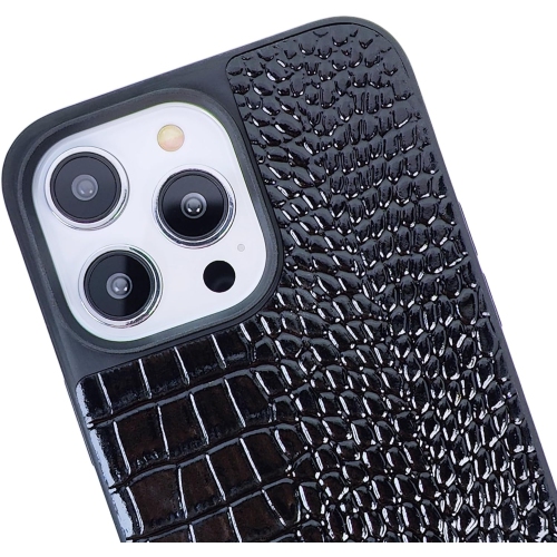 iPhone 15 Pro Case for Women, Crocodile Synthetic Patent Leather Cover, Classic Fashion for iPhone15 Pro 2023 6.1