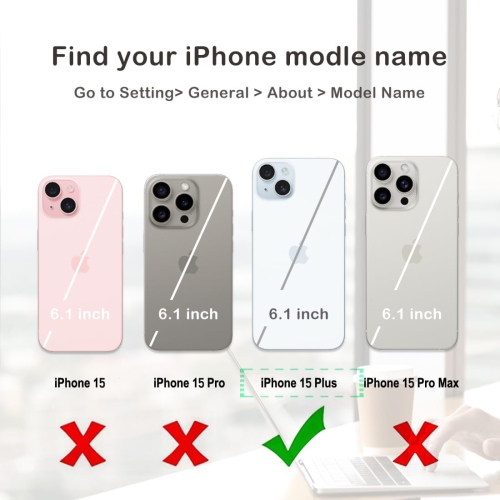 Étui portefeuille à rabat en cuir pour cartes compatible avec iPhone 15 plus 6,7&nbsp;po pour femmes et filles avec porte-cartes