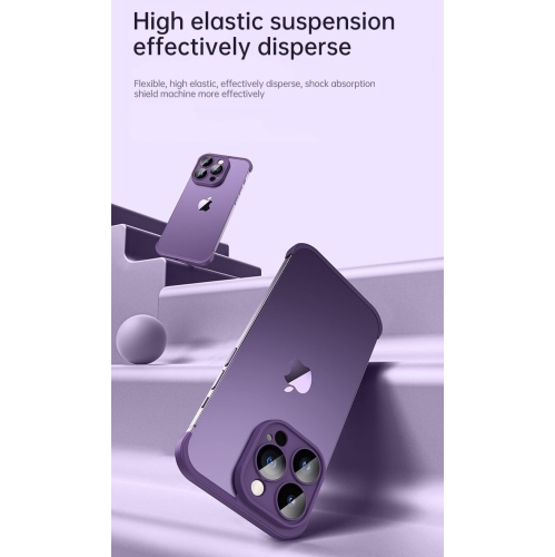 Real Bare Frameless Phone Case Designed for iPhone 13, Camera Lens Protector, Shockproof TPU Corner Pad