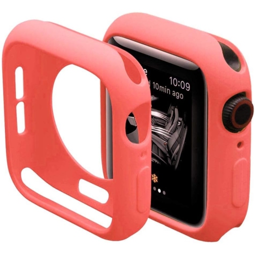 Ultra Thin Soft TPU Shockproof Bumper Protector for Apple Watch Case iWatch Series 3/2/1, Warm Pink 42mm