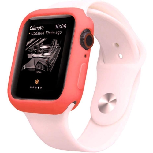 Protecteur antichoc en TPUR ultra mince pour Apple Watch Series 3/2/1, 42&nbsp;mm rose chaud