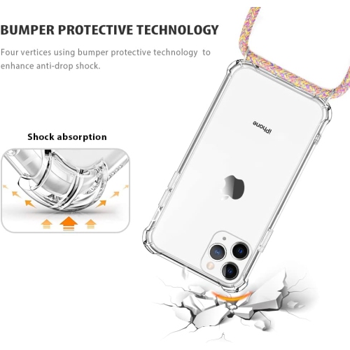 Crossbody Case for iPhone 11 Pro 5.8" [ with Adjustable Lanyard Phone Strap ] Shockproof Phone Case for iPhone