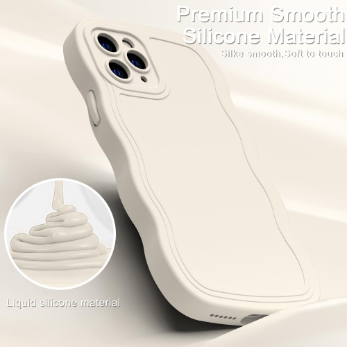 iPhone 11 Pro Case with Enhanced Camera Protection,iPhone 11 Pro Curly Wave Frame Design Soft Silicone Cover