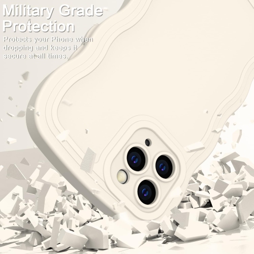 iPhone 11 Pro Case with Enhanced Camera Protection,iPhone 11 Pro Curly Wave Frame Design Soft Silicone Cover