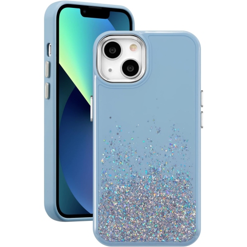 Étui pour iPhone de 13 6,1 po, protection contre les chutes paillettes scintillantes et recharge sans fil