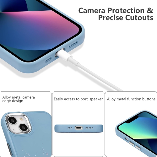 Étui pour iPhone de 13 6,1 po, protection contre les chutes paillettes scintillantes et recharge sans fil