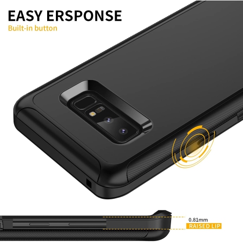 Pour un étui pour Galaxy Note 8, une protection intégrale à 3 couches antichoc [sans protecteur d'écran] robuste et robuste