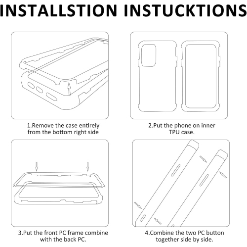 Full Surround Clear Case for Xiaomi 12 Pro, TPU Full Body Protection Shockproof with Screen Protector