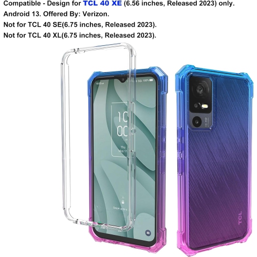 Phone Case for TCL 40 XE 5G, TCL 40 XE Case with Screen Protector, Dual Layer Structure Protection,