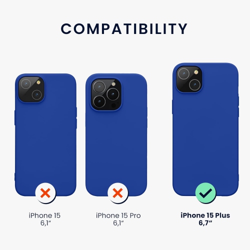 Case Compatible with iPhone 15 Plus Case - Soft Slim TPU Silicone Phone Cover - Baltic Blue