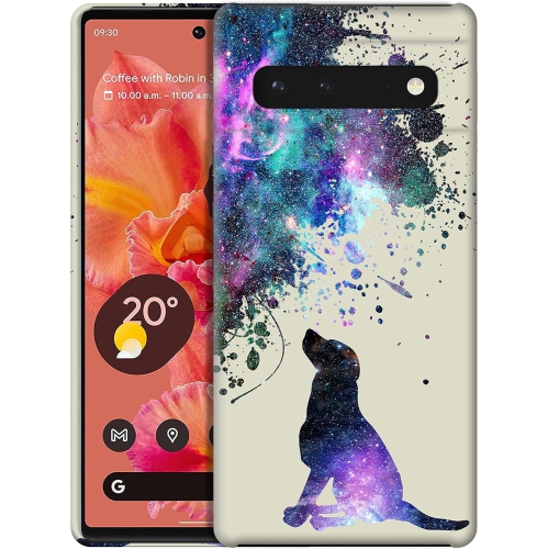 UNKNOWN  - Google Pixel 6 Case, Pixel 6 Case - Galaxy Dog Pattern Design Printed Slim, Sleek & Cute Plastic Hard