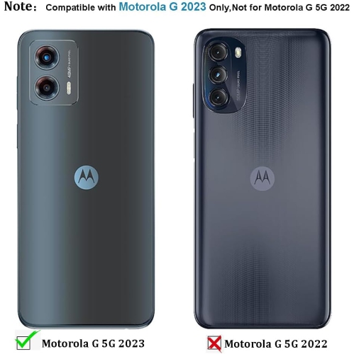 Pour étui Motorola G 5G 2023 avec protecteur d'écran, étui souple ultra-mince en TPUR pour téléphone avec coins renforcés transparents