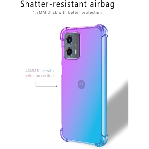 Pour étui Motorola G 5G 2023 avec protecteur d'écran, étui souple ultra-mince en TPUR pour téléphone avec coins renforcés transparents