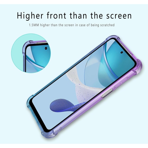 Pour étui Motorola G 5G 2023 avec protecteur d'écran, étui souple ultra-mince en TPUR pour téléphone avec coins renforcés transparents