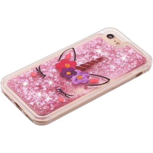 iPhone 8 Case Glitter Liquid Sparkle Floating Shiny Quicksand Clear Soft TPU Silicone Shockproof Protective