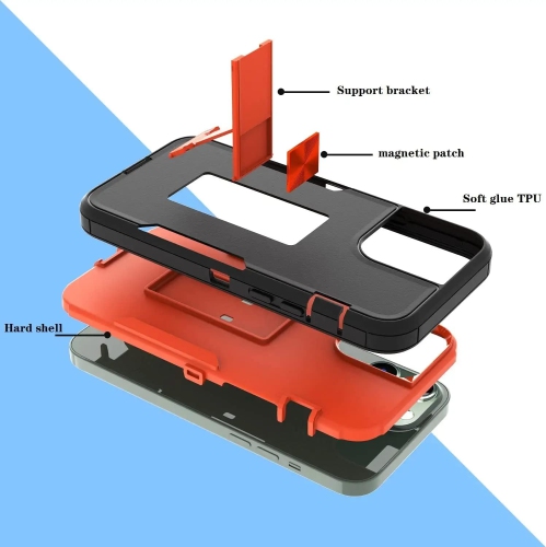 Professional Design for iPhone 13 Pro Case with Stand, Military-Grade Drop Protection, Fit for Magnetic Car