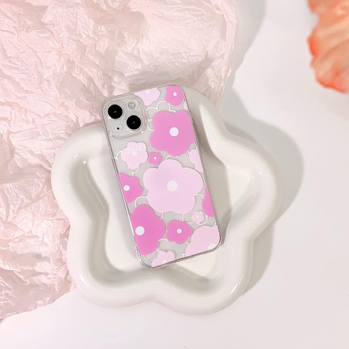 Compatible for iPhone 14 Plus Case Cute Clear Oil Flower Floral Design for Girls Women Soft TPU Shockproof