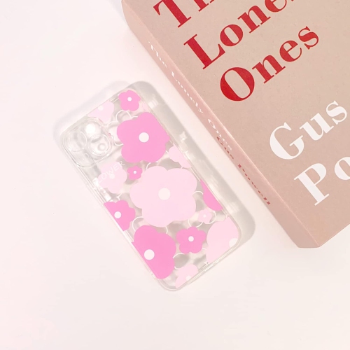 Compatible for iPhone 14 Plus Case Cute Clear Oil Flower Floral Design for Girls Women Soft TPU Shockproof