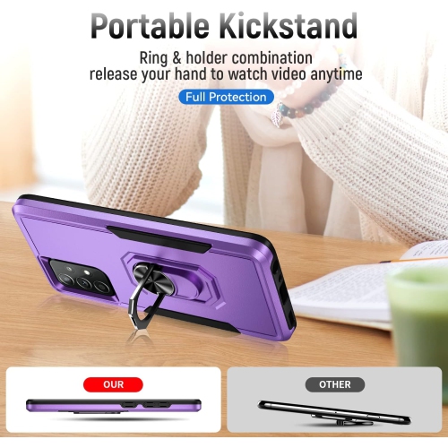 for Samsung Galaxy A52 5G Case Galaxy A52 4G Case with Kickstand Ring Rugged Protective Military Grade