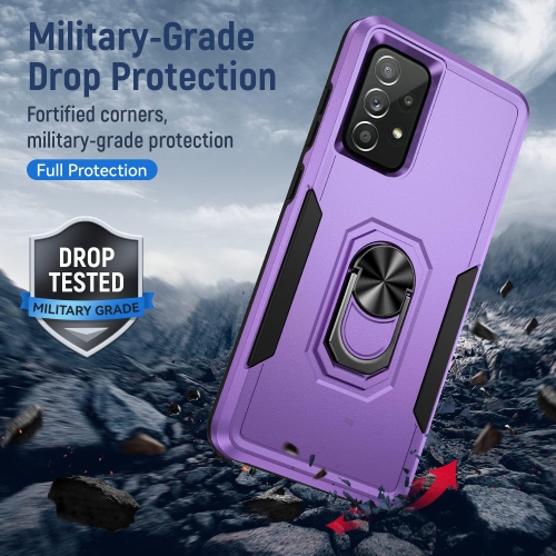 for Samsung Galaxy A52 5G Case Galaxy A52 4G Case with Kickstand Ring Rugged Protective Military Grade