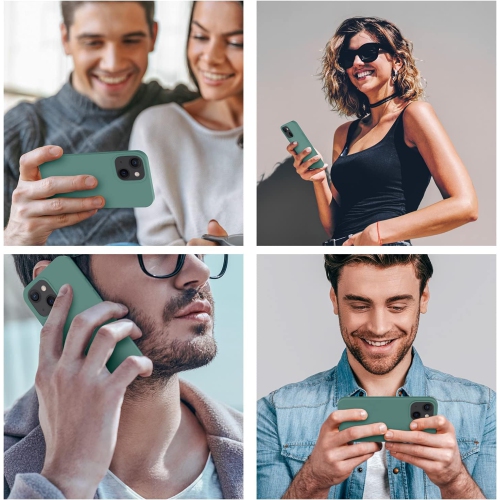 Conçu pour l'étui iPhone 13, l'étui protecteur antichoc ultramince en silicone avec [Soft anti-Scratch