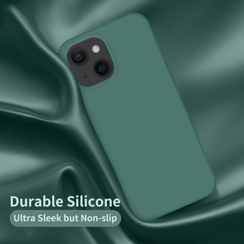 Conçu pour l'étui iPhone 13, l'étui protecteur antichoc ultramince en silicone avec [Soft anti-Scratch