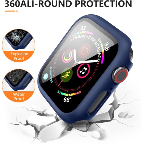 3 Pack Case for Apple Watch Screen Protector 45mm Series 7, Hard PC Full Protective Cover Apple Watch Case
