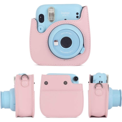 Instant Camera Protective Case Compatible with Instax Mini 11,PU Leather Bag with Pocket and Adjustable